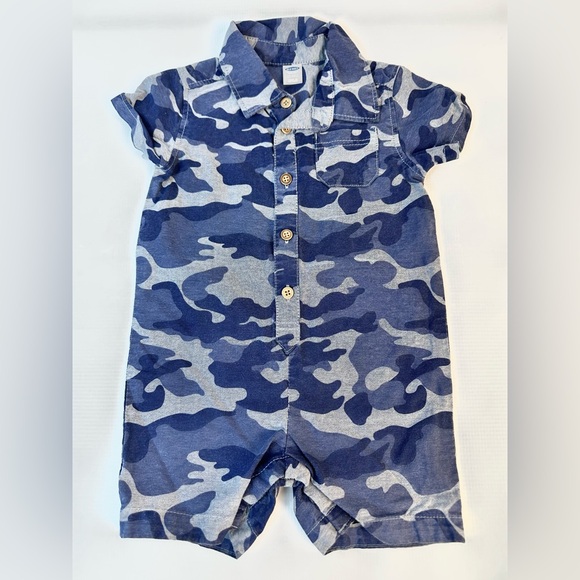 2 Set Lot Bundle - Boys 12-18 Months Button Short Pocket Romper (read for brand) - Picture 2 of 8